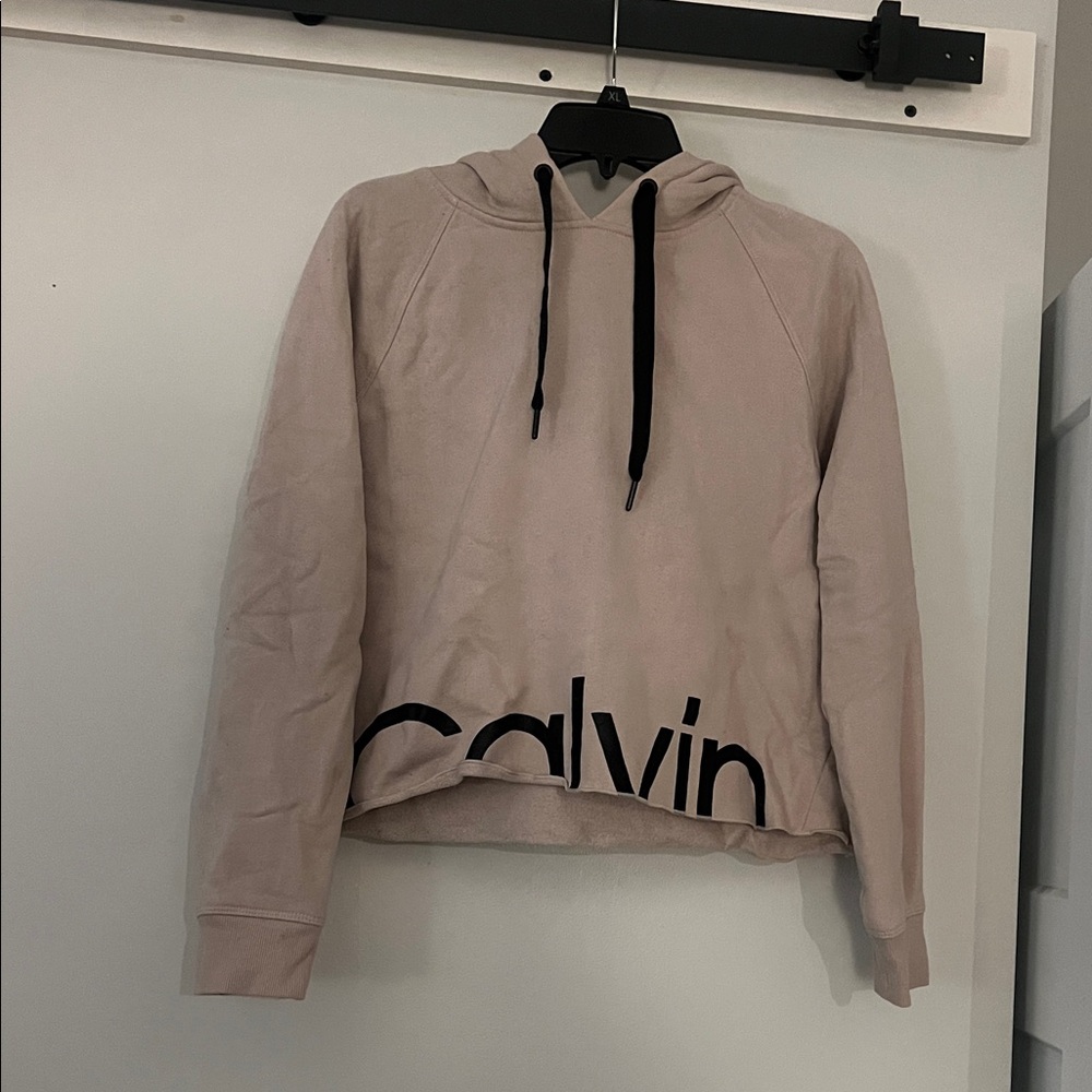 Calvin Klein Blush Hoodie with Black Accents